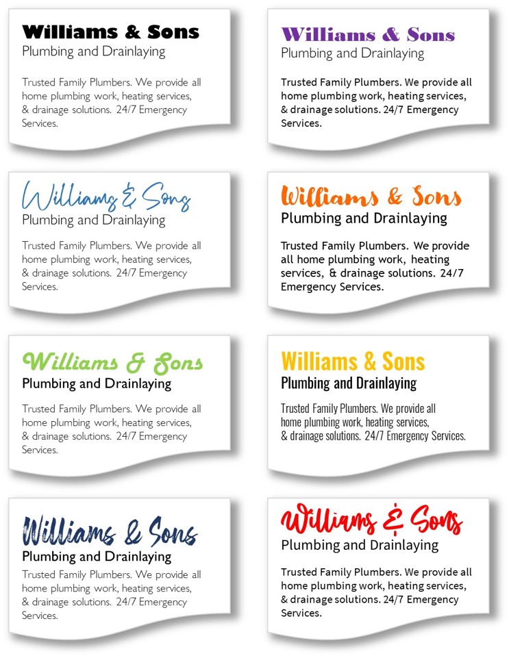 Brand personality font combinations 