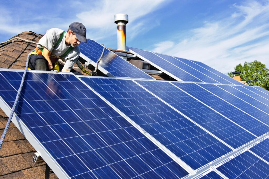 Solar panel installation